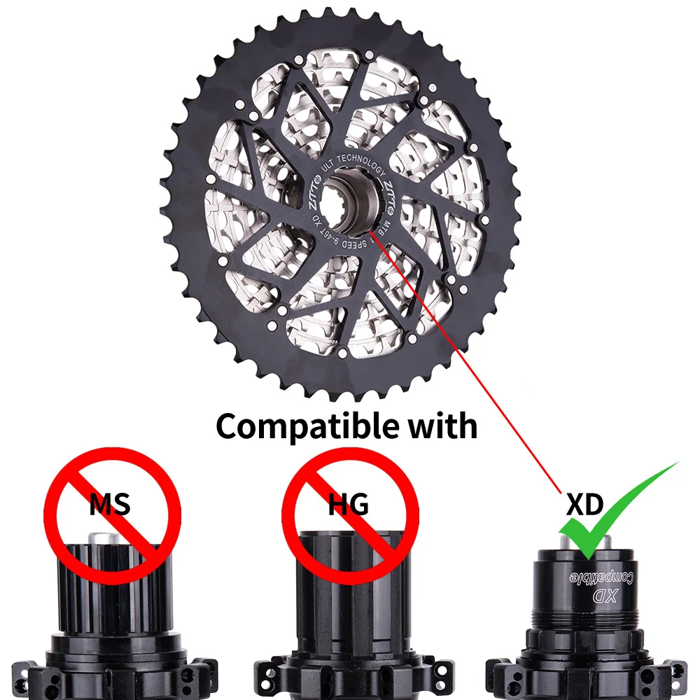 Bicycle Cassette ZTTO MTB 11 Speed 9-46T XD Freehub Ultralight