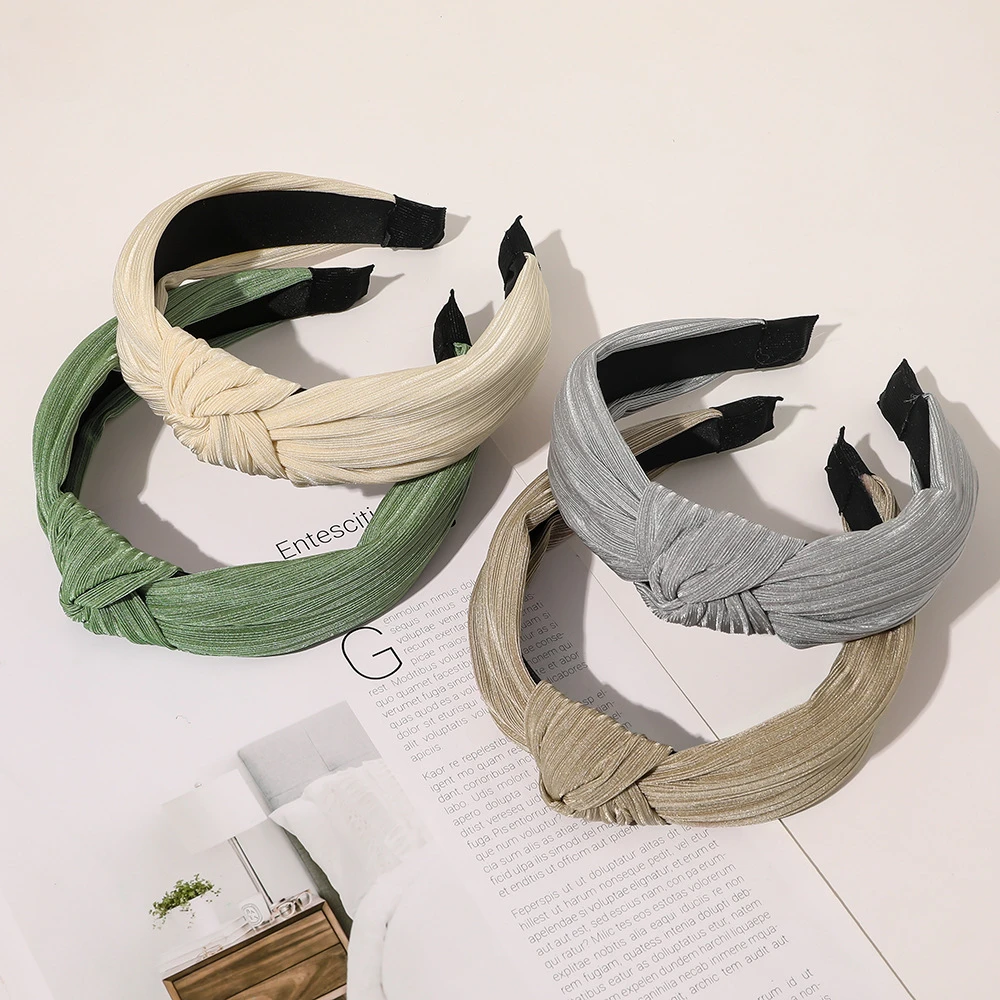 

Korean Striped Hair Hoop Elegant Top Knot Headband for Women Girls Wide Elastic Hair Bands Fashion Hair Accessories Headwear