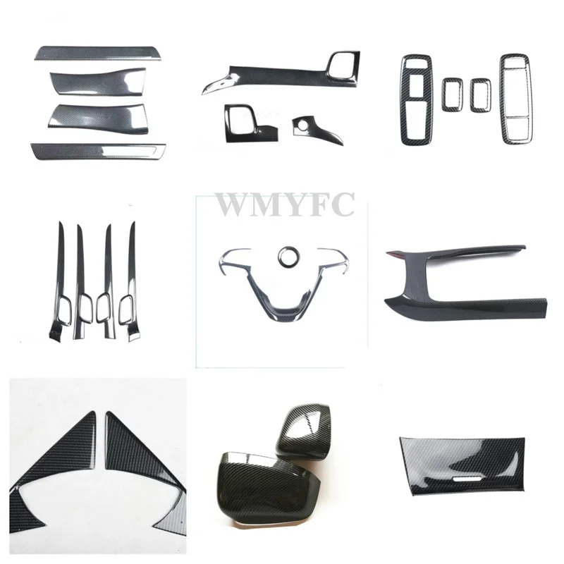 

Автомобильные аксессуары для Jeep Grand Cherokee 2014-2018, верхнее покрытие из АБС-пластика и углеродного волокна, декоративная наклейка для левого руля