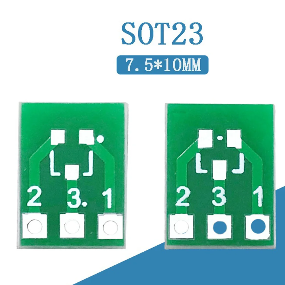 20Pcs SOT23 SOT23-3 Turn SIP3 Double-Side SMD Turn DIP SIP3 Adapter Converter Plate SOT SIP IC Socket PCB Board DIY Kit