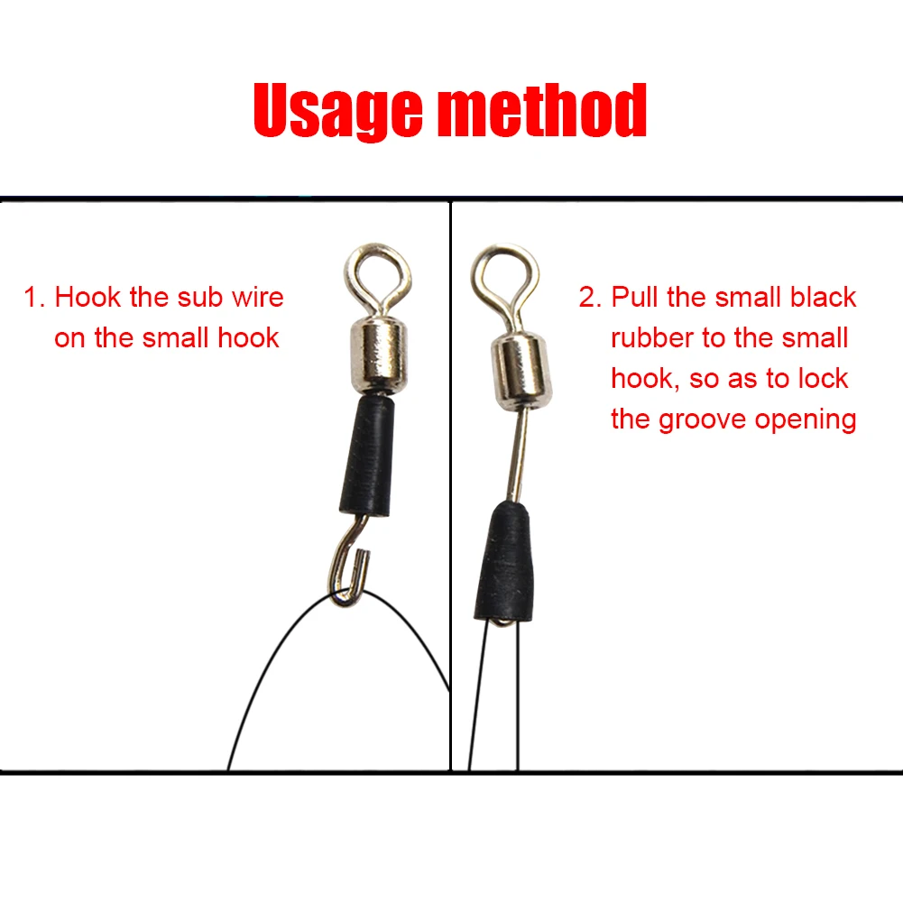 50pcs/lot Ball Bearing Swivel Solid Rings Fishing Connector Ocean Boat Fishing Hooks Quick Fast Link Connector