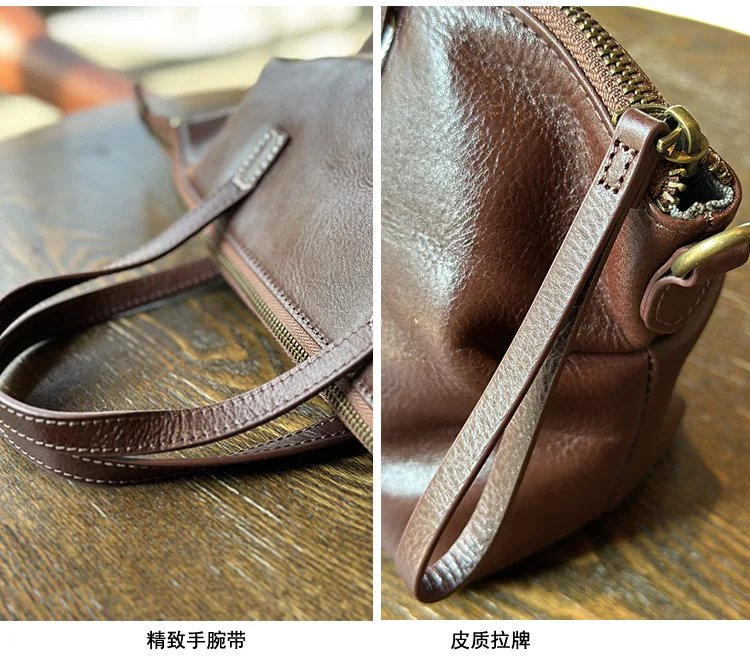 Large Capacity Dumpling Bag, High-quality Genuine Leather, Exquisite Temperament, Women's Handbag Ladies' Shoulder Crossbody Bag