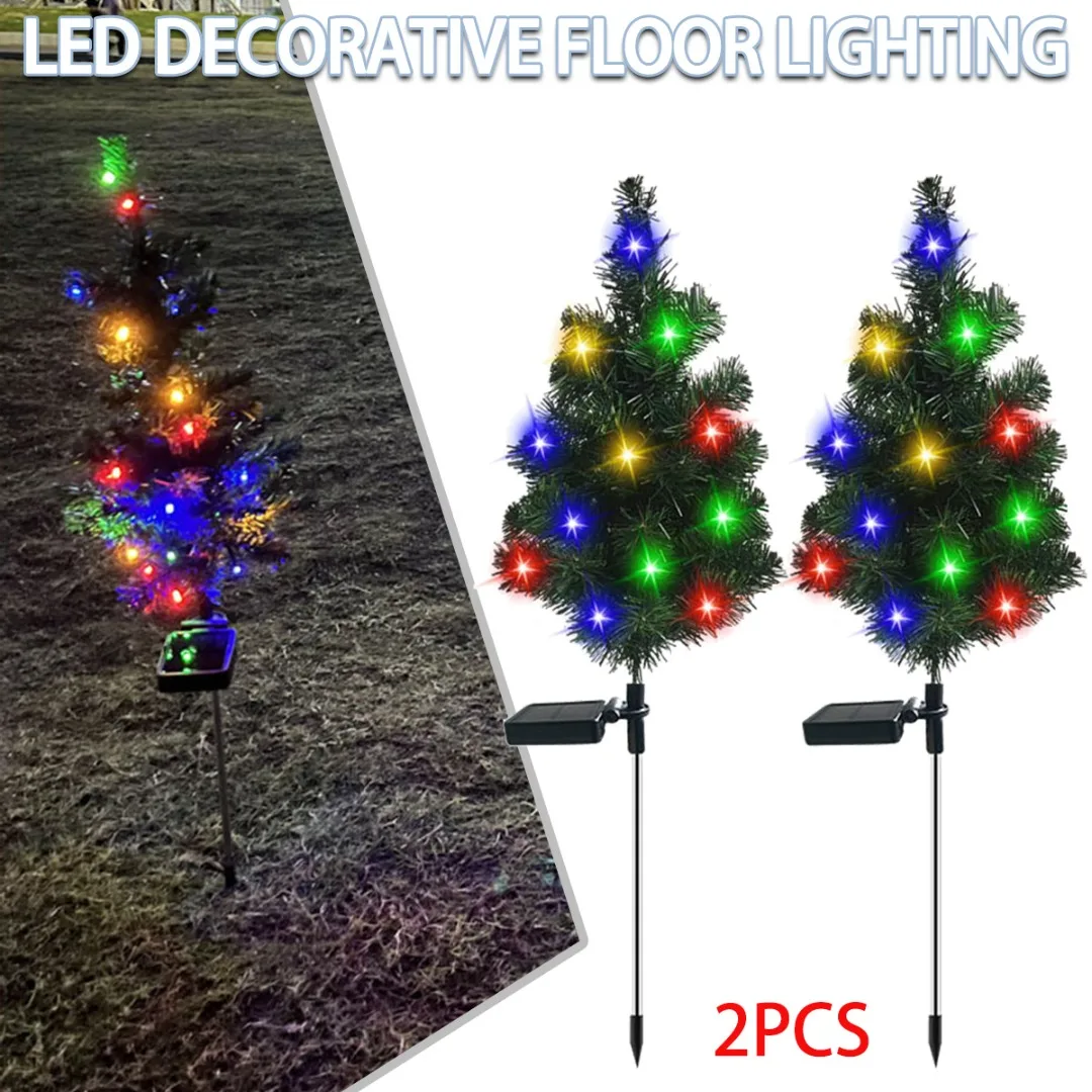

Solar Christmas Tree Lights Outdoor Waterproof LED Garden Garden Lawn Landscape Festive Decorative Floor Lights Holiday Decor