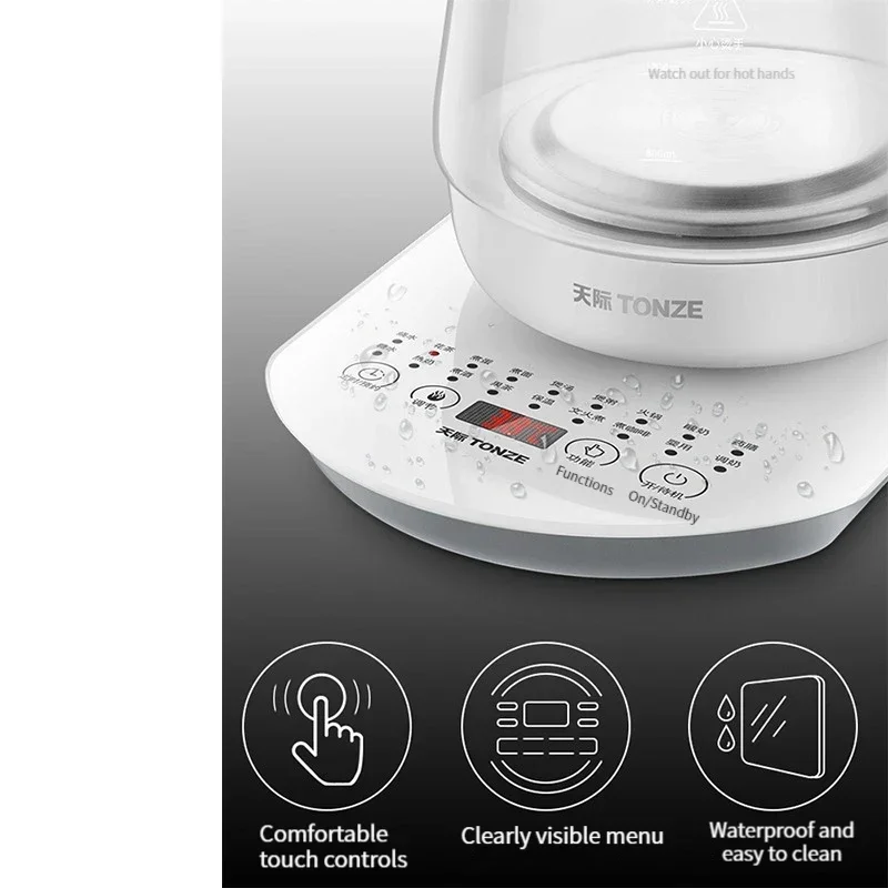 In Stocked 120V Or 230V Smart Household Automatic Electric Kettle Health Pot Glass Boiling Pot Egg Boiler Electric Kettle 6