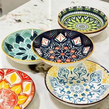 Bohemian Ceramic Plate Set 3