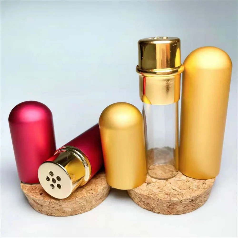 

8/18/28pcs 5ml Aluminum Inhaler Stick Nasal Inhaler Tube with Wicks Empty Blank Nasal Inhaler for Essential Oil Aromatherapy