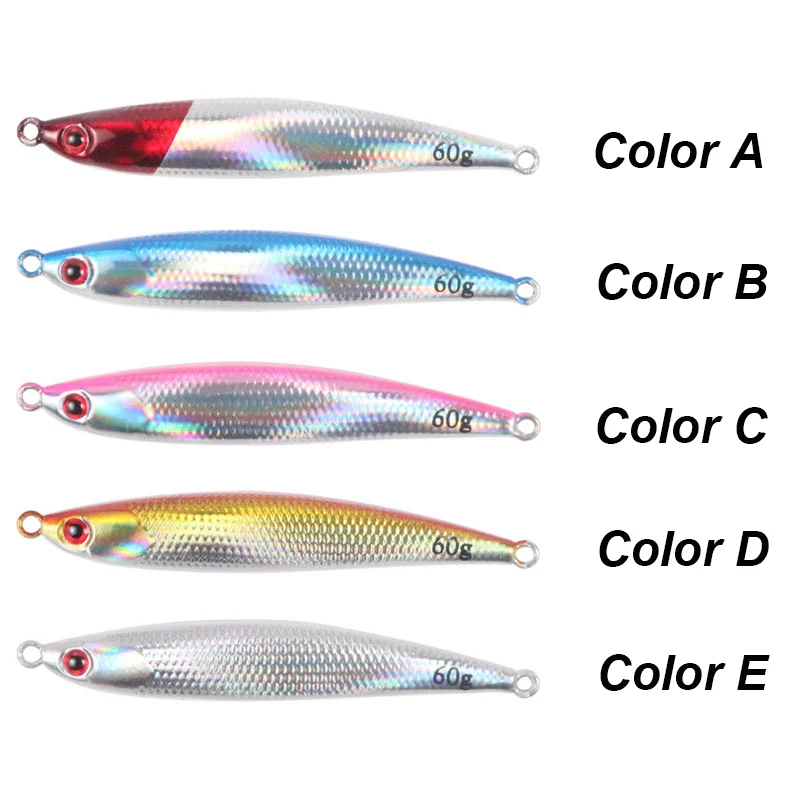 YUCONG 1PX Metal Jigs Wobblers 20-40-60-80-100g Sinking Jigging Bait  Trolling Fishing Lure Shore Cast Bass Isca Pesca Swimbait