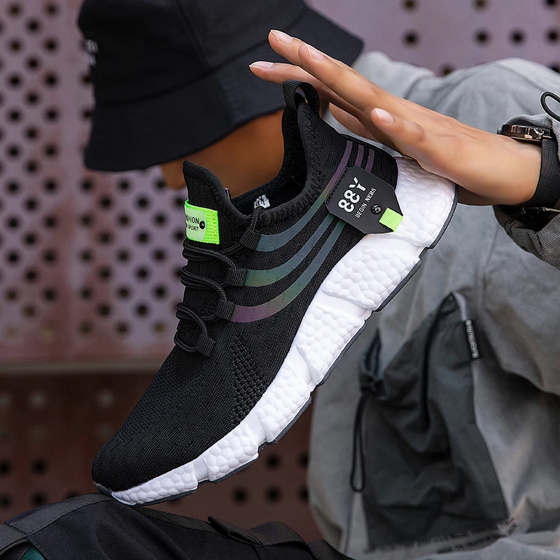 Brand Men Shoes Breathable Classic Casual Shoes Man Sneakers Outdoor Light Comfortable Mesh Shoes Men Sneakers Tenis Masculino cb5feb1b7314637725a2e7: Black|Black Men Shoes|Green|White|Winte Men Sneakers