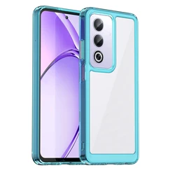Shockproof Air Cushion Clear Matte Back Phone Case with Silicon Bumper for Pc + tpu (Transparent Blue)