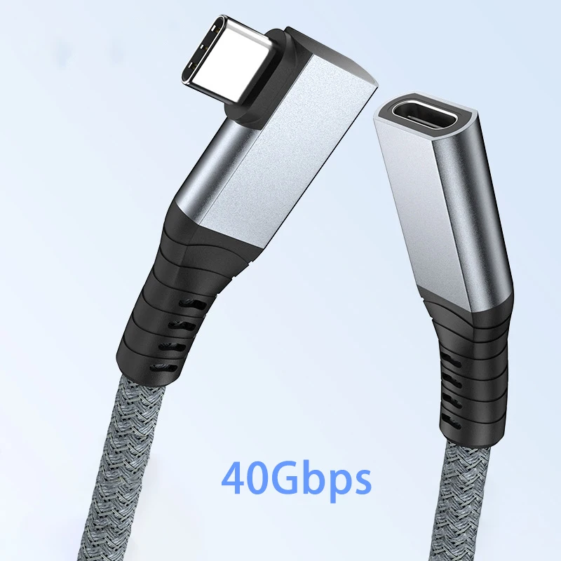 Thunderbolt3USB4ExtensionCableUSBCExtender40Gbps100W90Degree