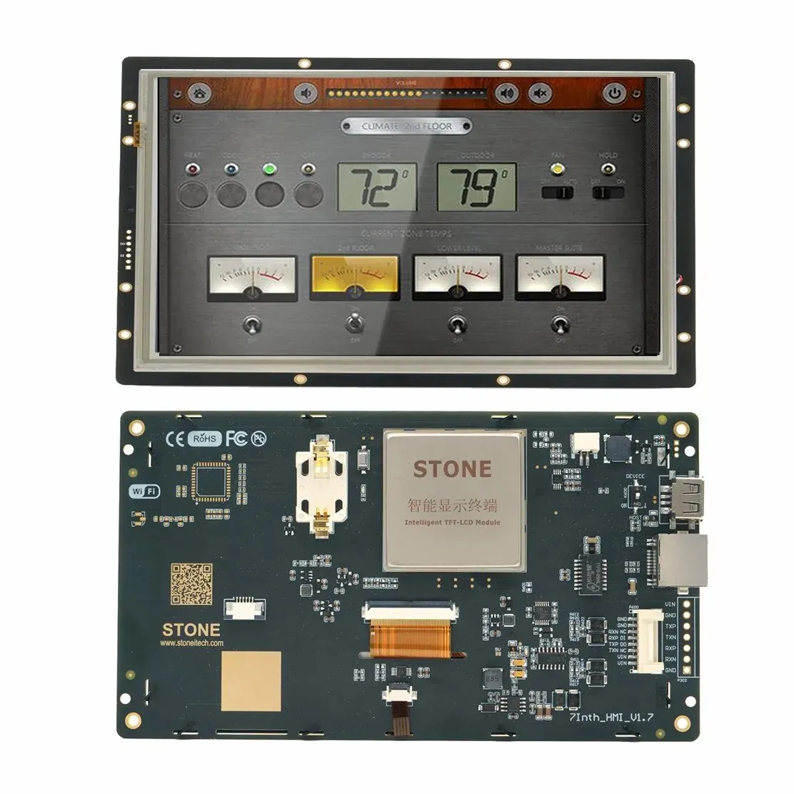 

7 Inch SCBRHMI HMI Intelligent Smart UART SPI Touch TFT LCD Module Display for Industry Control