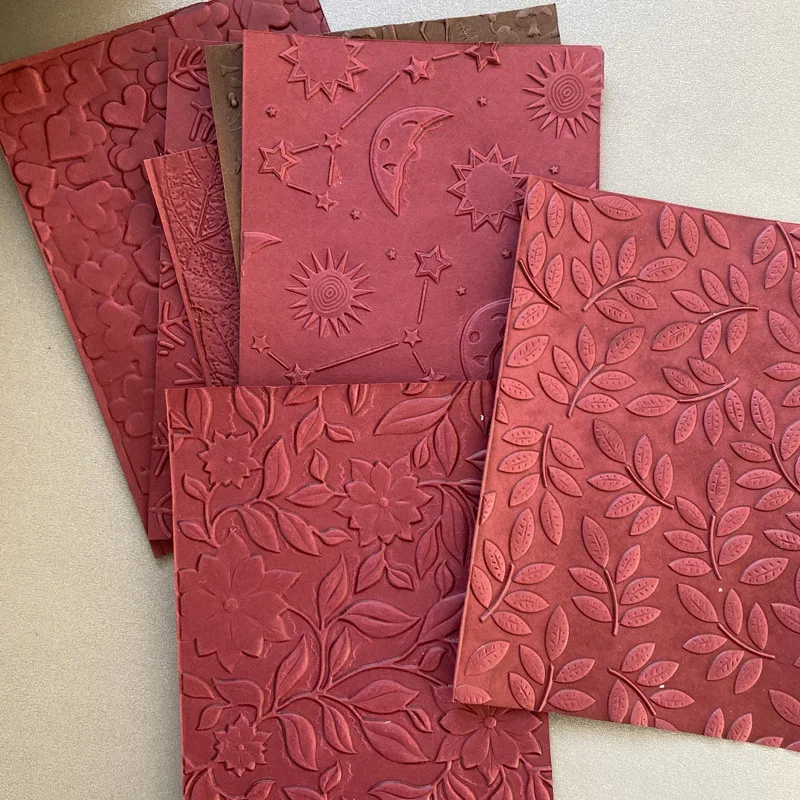 Embossing Folder Transparent 3D Plastic Plates for DIY Paper Card Decoration