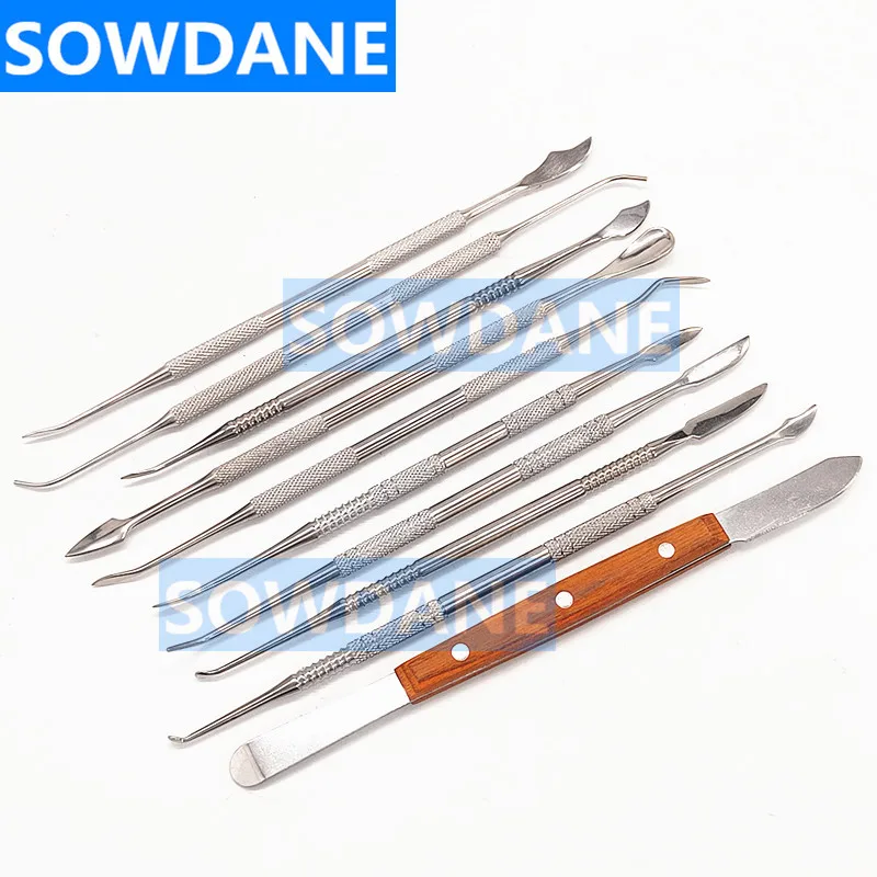 10 Pcs/set Dental Wax Carving Tool Set Stainless Steel Versatile Kit