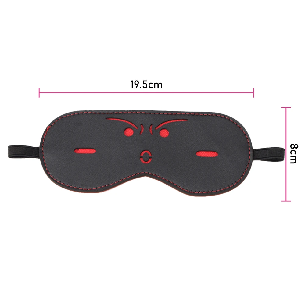 Sesso Prodotti del sesso Maschere per flirt BDSM Bondage Giocattoli erotici per il sesso Pelle Cartone animato Maschera per gli occhi Ombreggiatura Sonno Blindf_voghion.com