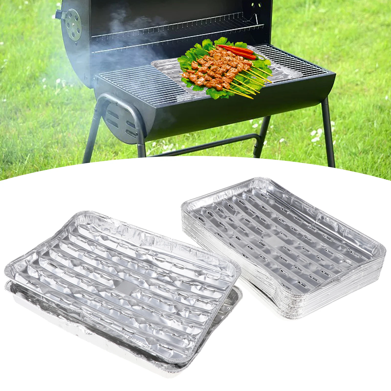 Rosenstein & Söhne Set 2 Vassoi Griglia In Acciaio Inox Per Barbecue – Cestelli Forati Per Verdure E Pesce, 24x19,8 Cm, Lavastoviglie