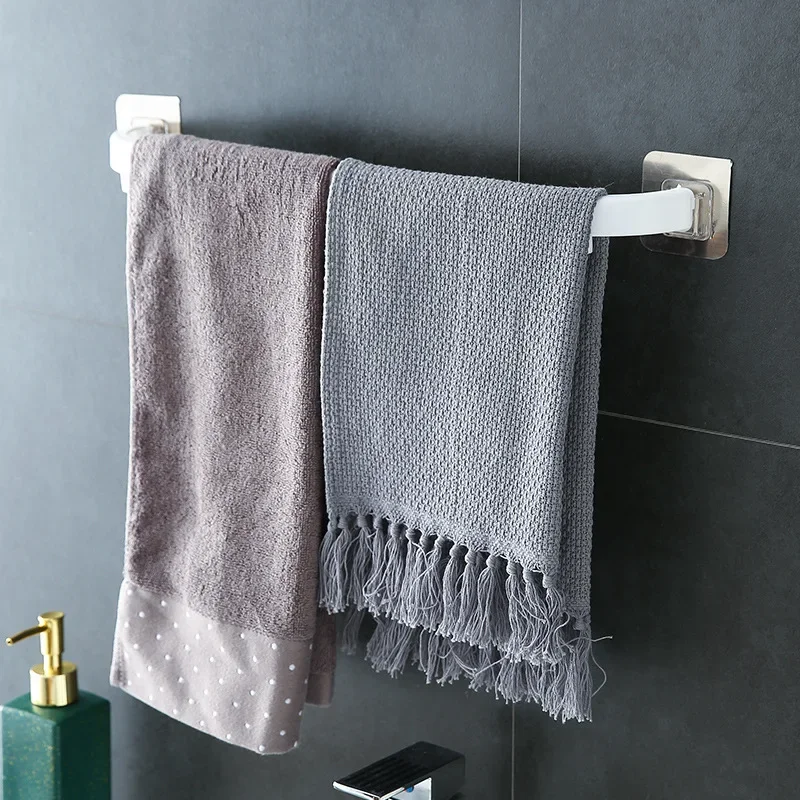 Extended Towel Rack Wall-Mounted Slipper Holder Bathroom Organizer With Multiple Storage Options Bathroom Accessories