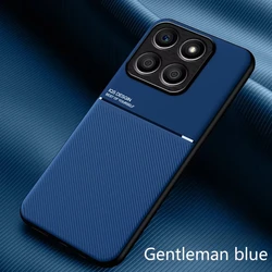 Rugged Non - Slip Protective Case with Magnetic Suction Holder for Honor 400 smart (Blue)