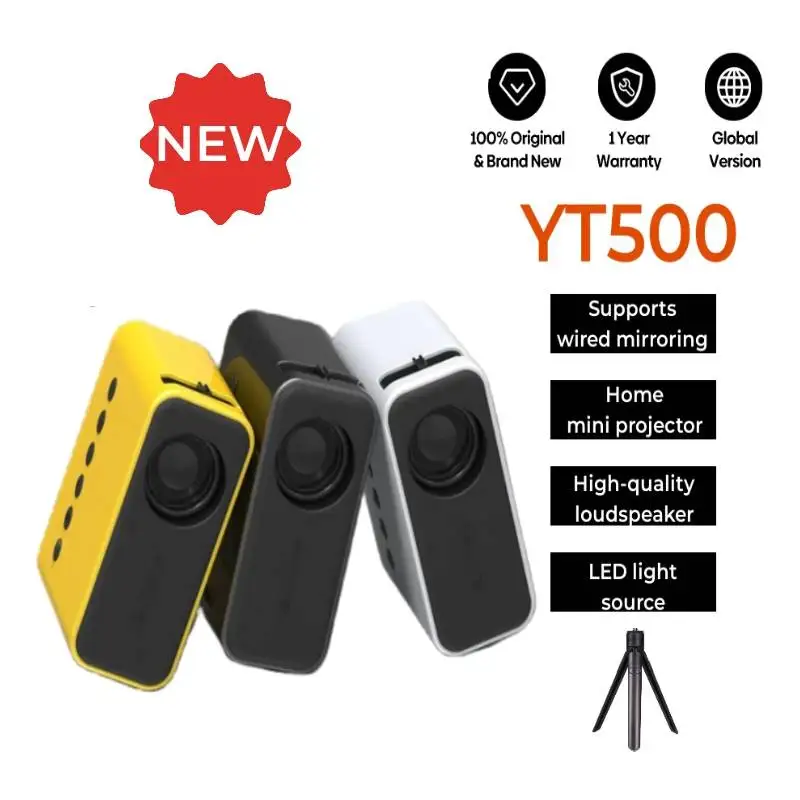YT500MiniProjectorMobileProjectorHomeUsePalmSizeRemote