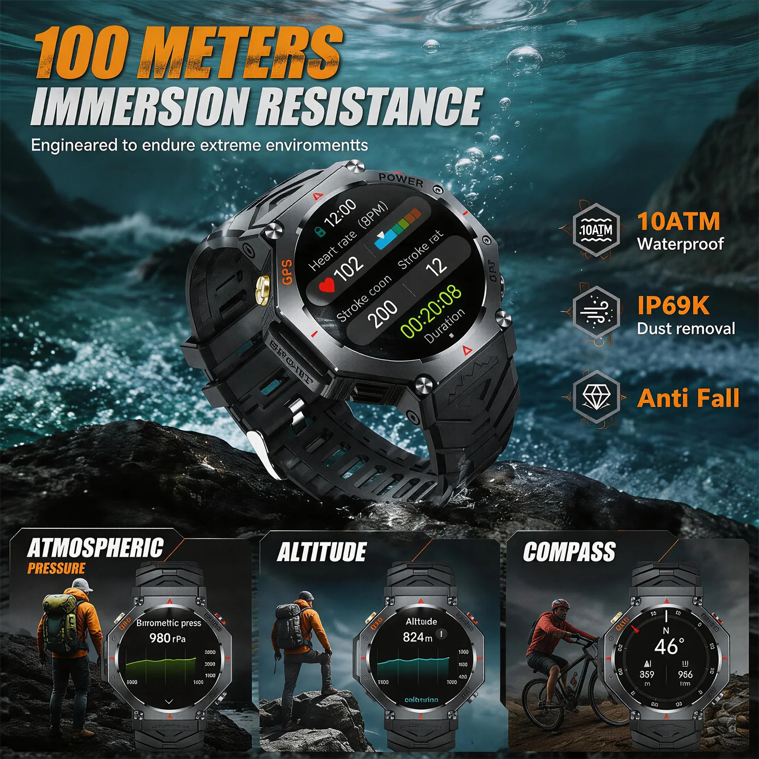 T-Rex Military Smartwatch 2