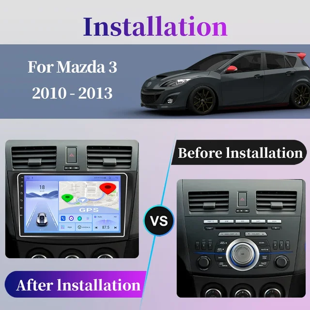 For Mazda 3 2010 - 2013 Car Radio Android Multimedia Player GPS Navigation Carplay Touch Screen Auto Stereo Intelligent Systems 2