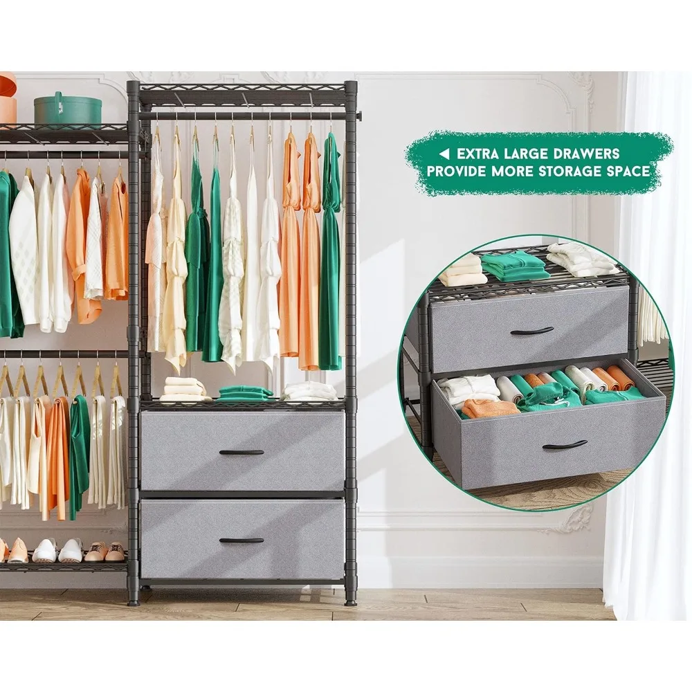 Bedroom Clothes Cabinet Portable Wardrobe for Clothes Closet for Room Assembly Multifunctional Furniture Home 6