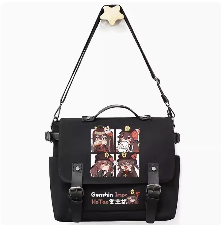 Anime Genshin Impact Hutao Cosplay Casual Oxford Messenger Bag Schoolbag Shoulder Bag Student Teenage Gift B325