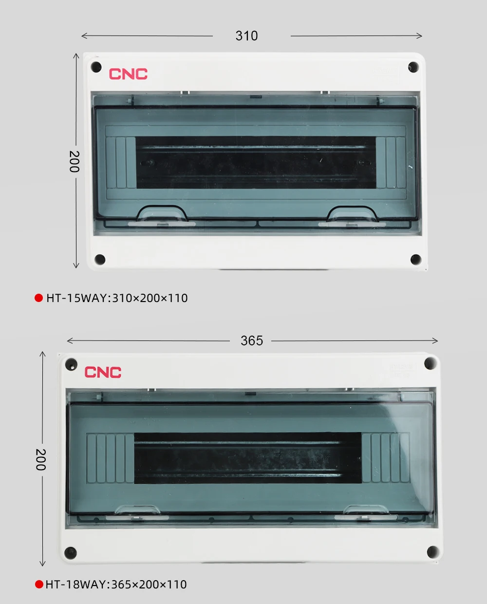 electrical distribution box CNC Junction Wire Box 5/8/12/15/18/24 Ways Outdoor Waterproof Electrical Distribution Box Circuit Breaker MCB Power Plastic