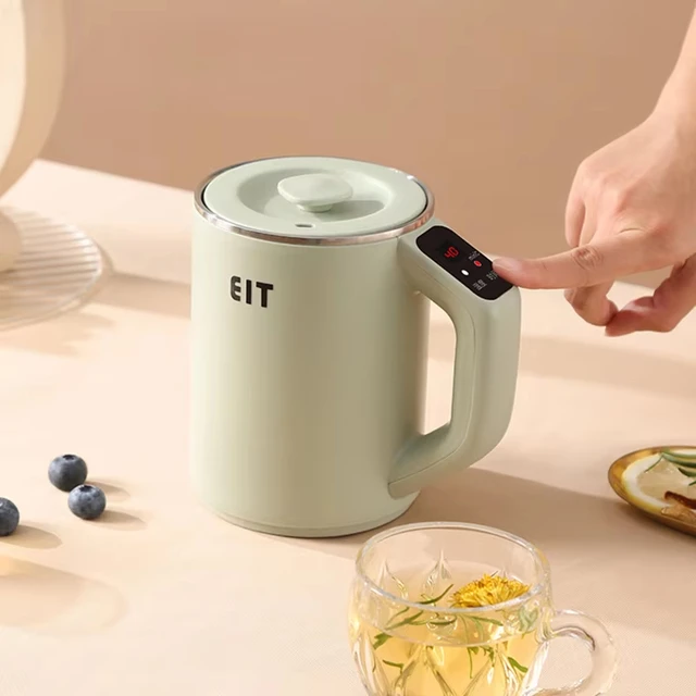 Bouilloire Électrique de 600ml, Pot de Conservation de la Santé, Eau Bouillie, Théière, Multicuiseur, Tasse Chauffante Électrique, Tasse à Ragoût de Bureau, 220V 1