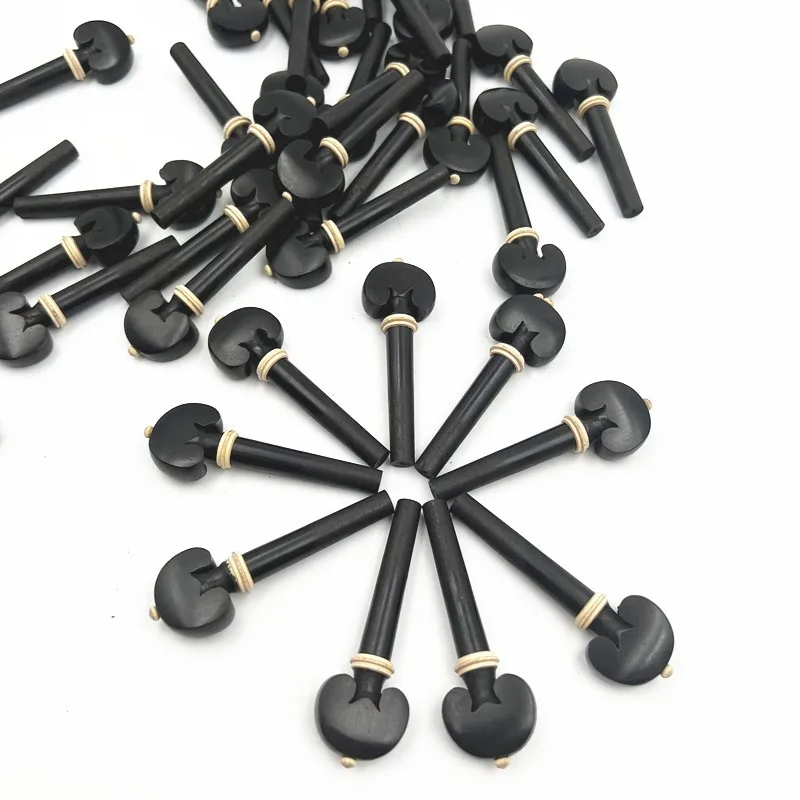 4PCs Violin Pegs 4/4 Different Types 1PC End Button Free Gift