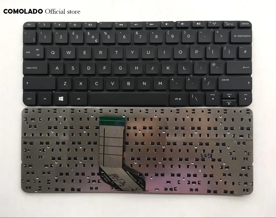 Tastiera Per Laptop Uk Per Hp Envy X2 11-G 11-G000 11-G100 Nero Senza Cornice Layout Uk
