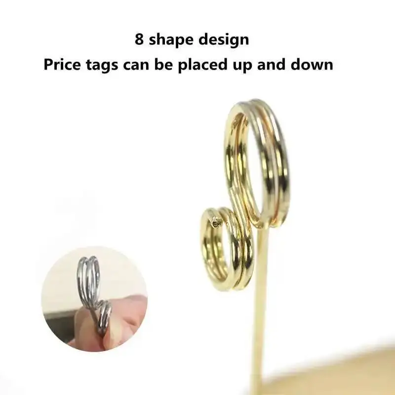 10 Stück Metall-Tischnummernhalter, Reserviert-Kartenhalter, Hochzeitsfoto-Clip, Brot-Preisschild-Clip – Detail 5