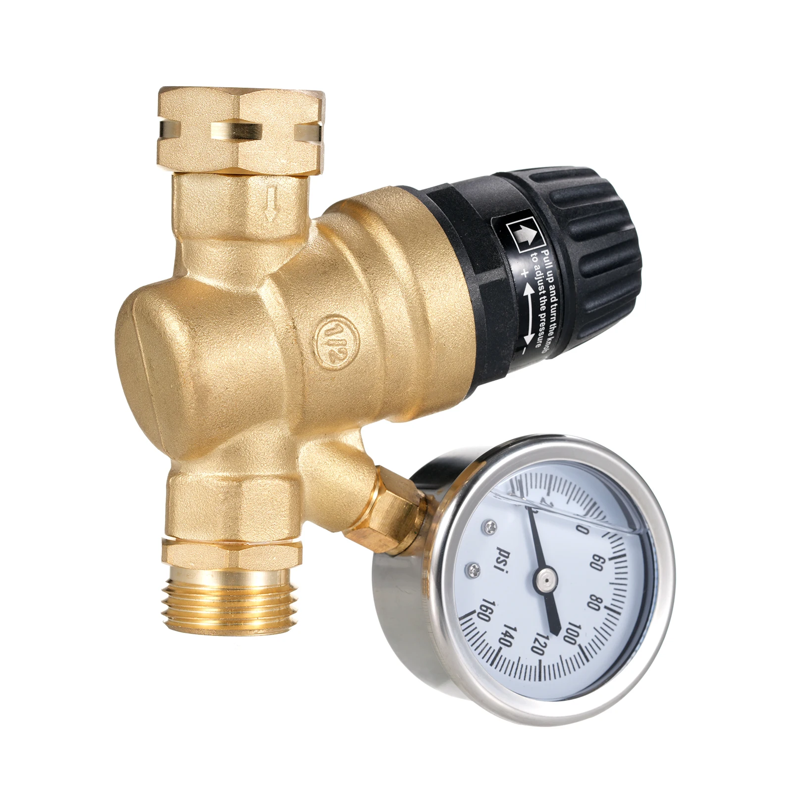 Adjusting RV Water Pressure Regulator with Gauge