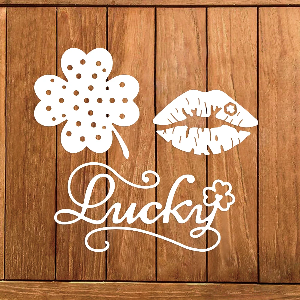 Lucky Love Festival Cutting Dies for Diy Scrapbooking Album Card Making Decoration Paper Craft Metal Die Cuts Knife Mold