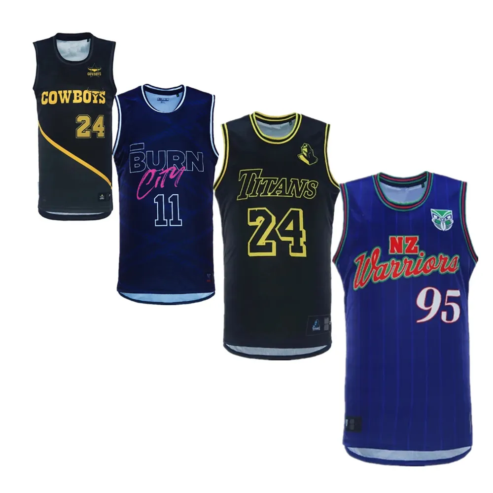 

2024 New Zealand Warriors / Titans / North Queensland Cowboys Singlet - Men's Size: S-5XL