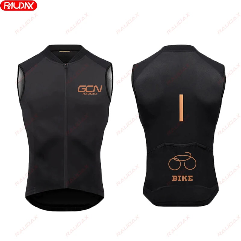 Cycling vest men sport vest summer men's bicycle vest road bike windproof sleeveless vest mountain bike UV protection jacket off road