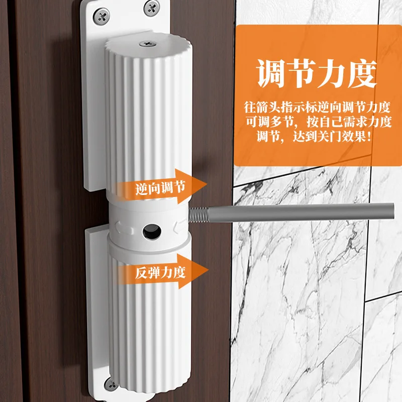 Door Closers Simple Automatic Safety Spring Device Silent Cast 180 Degree Aluminium Sliding Closing Glass Soft Door Household