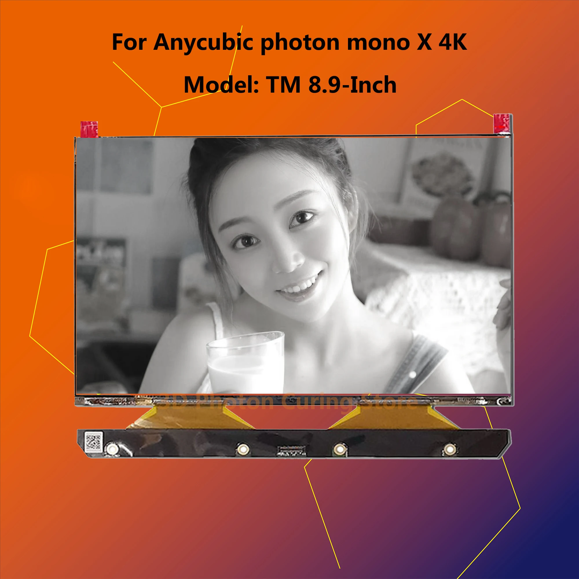 8.9-inch Mono LCD Screen for Anycubic Photon Mono X 4K Monochrome LCD Screen  for lcd 3D Printer