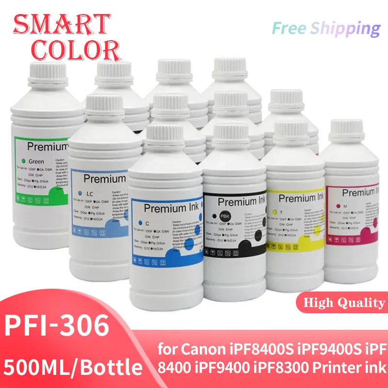 

500 мл PFI306 PFI-306 PFI 306 пигментные чернила, совместимые с Canon iPF8400S iPF9400S iPF8400 iPF9400 iPF8300 чернила для принтера