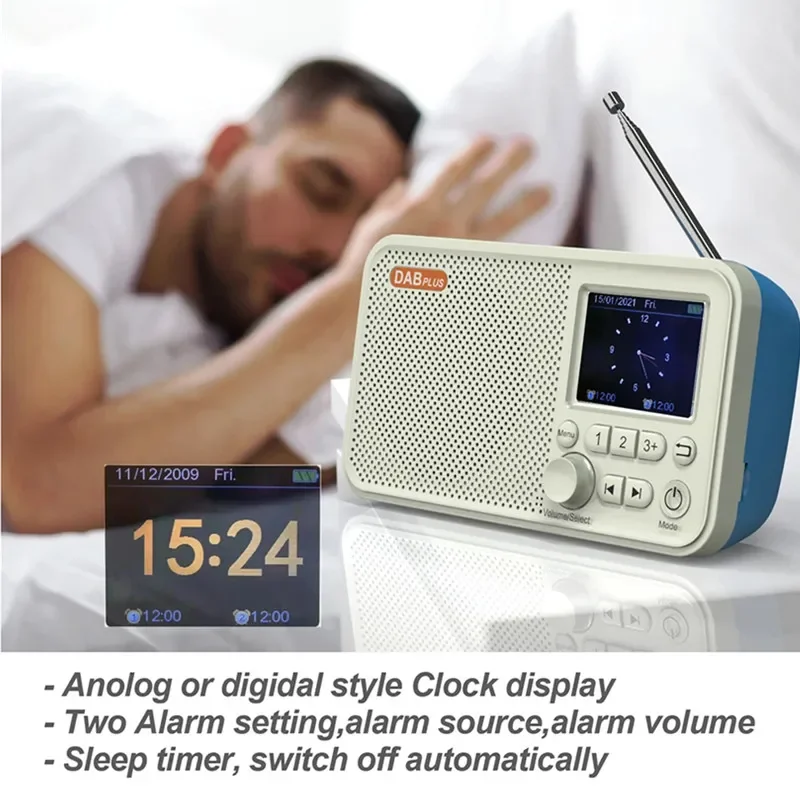 

C10 Bluetooth Speaker Digital Desk Radio Alarm Clock DAB DAB+ FM Bluetooth-compatible Broadcasting Radio Programmable Sleep Time