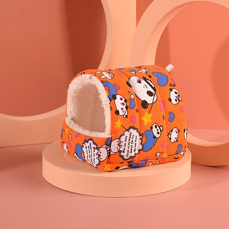 Cute Mini Cage Rabbit Squirrel Winter Warm Mat Guinea Pig Nest Hamster House Small Animal Sleeping Bed Pet Hanging Cage