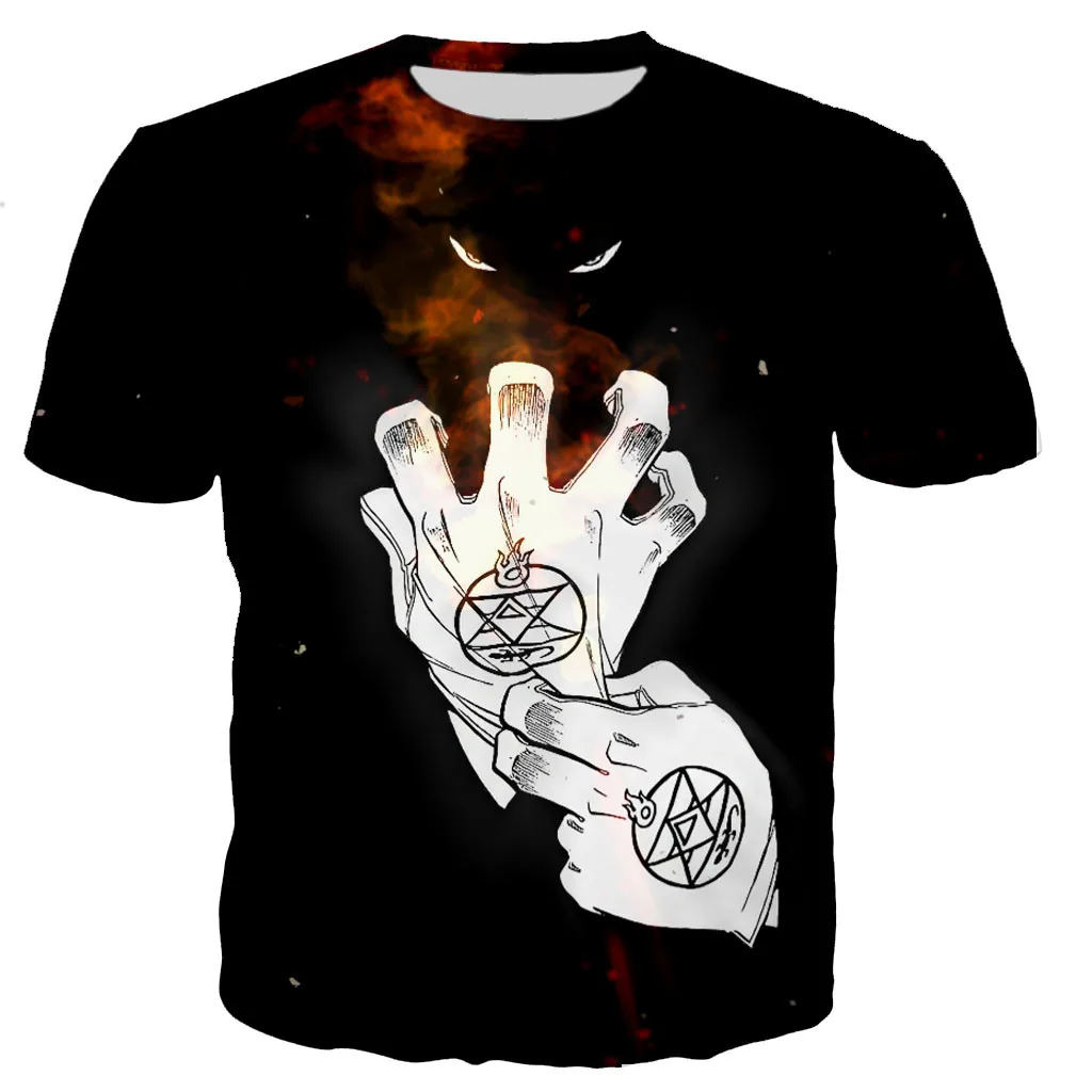 

Anime Fullmetal Alchemist 3D Printed T-shirt Men/women 2021 Fashion Cool Tee Shirts Streetwear Tops Dropshipping Oversized