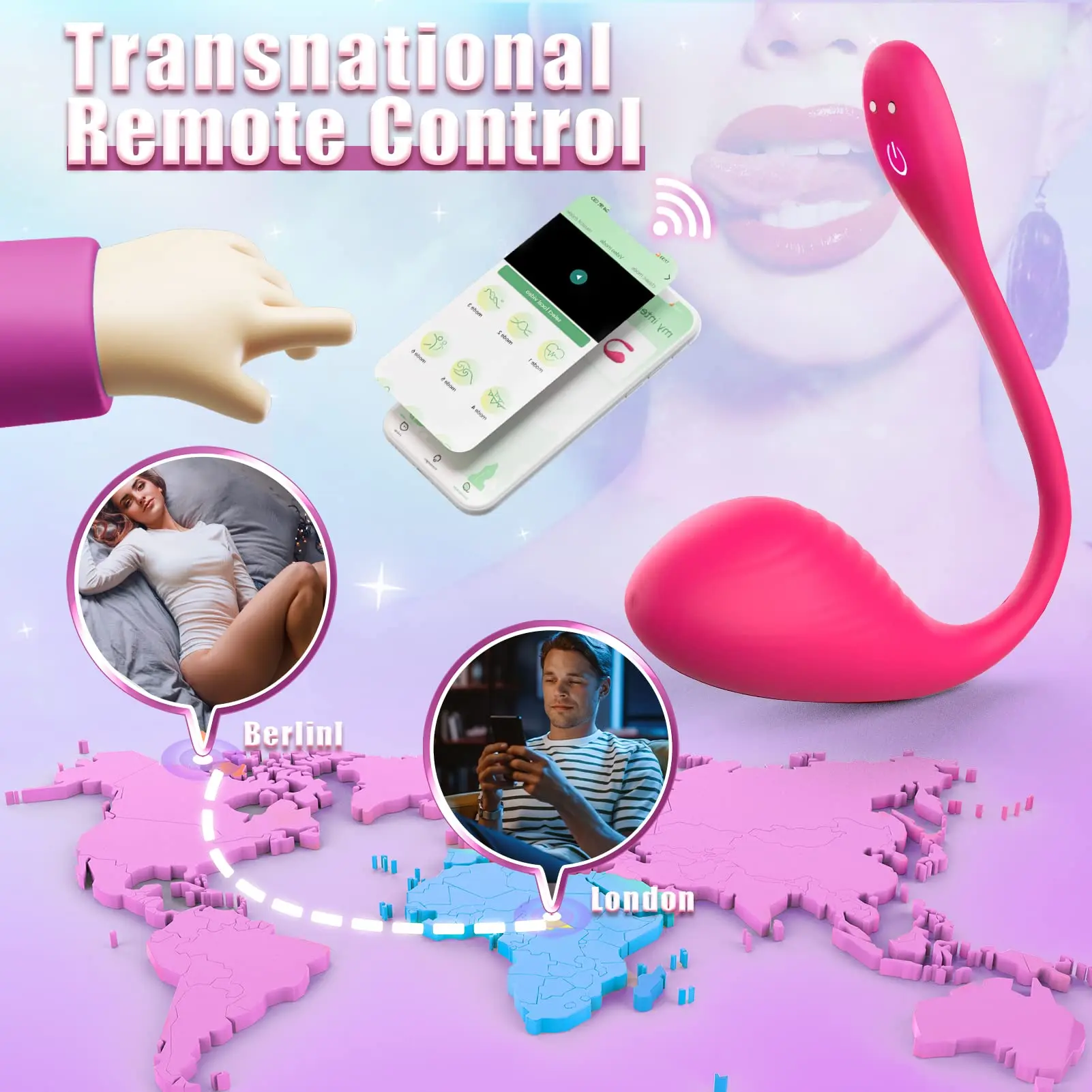 Clitoral Stimulator Adult Sex Toy App Remote Control Vibrator-Couple Sex Toy Wearable Panties Egg Vibrator Suitable for Women Lo