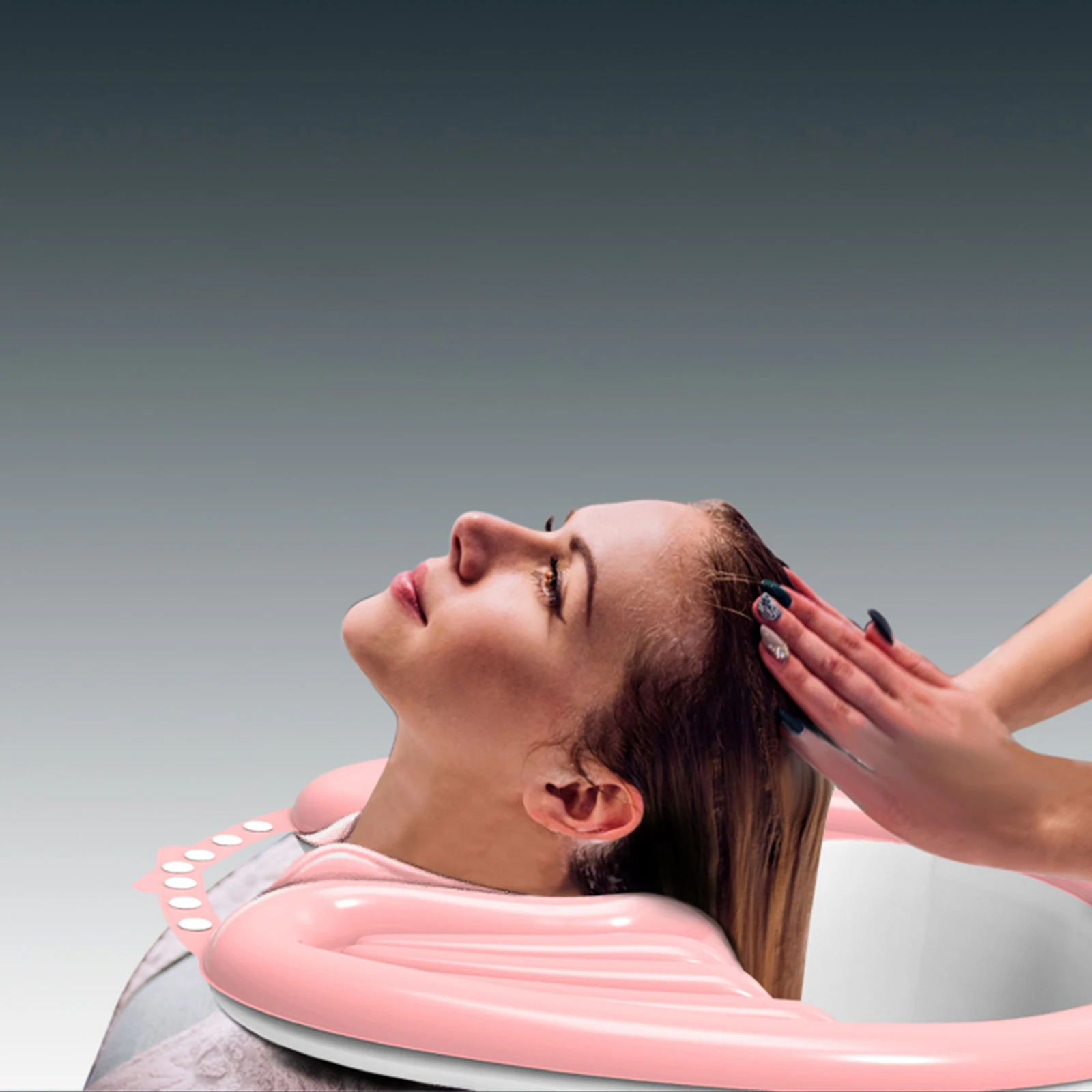 Hair Washing Basin Inflatable Hair Washing Basin Portable PVC Foldable Shampoo Basin For Pregnant Women Elderly Patient Quickly Inflated Deflated