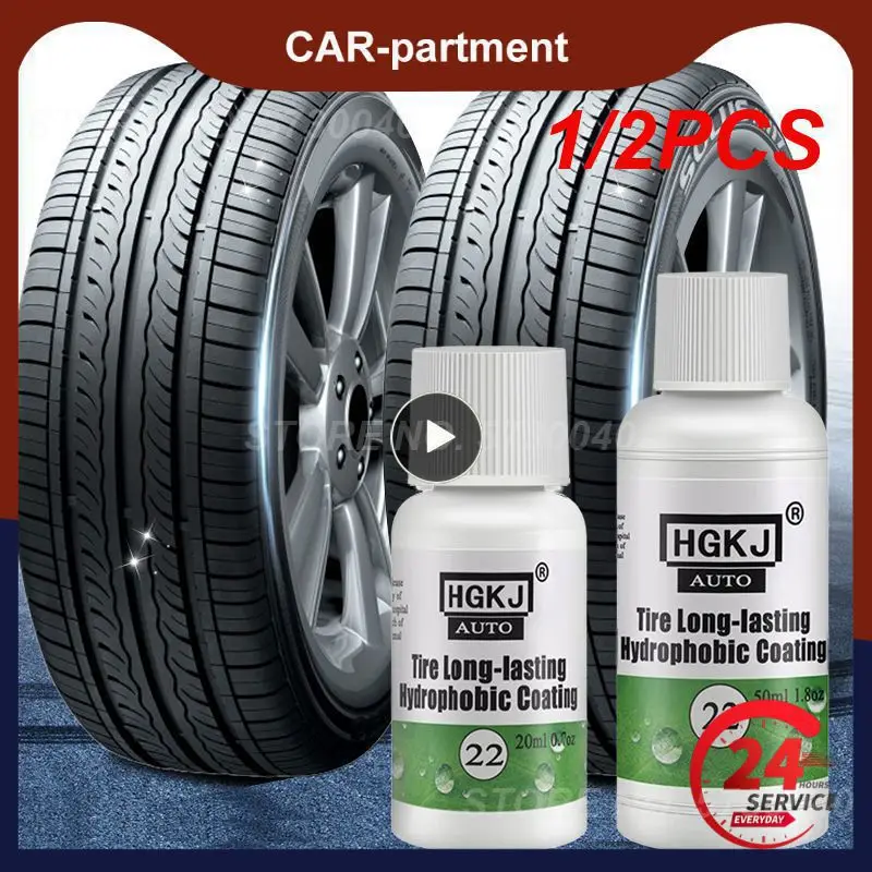 1/2PCS 20/50ml HGKJ Auto Car Tire Coating Tire Gloss Long-lasting Hydrophobic Coating Tire Polish Tire Shine Tyre Coating TSLM2