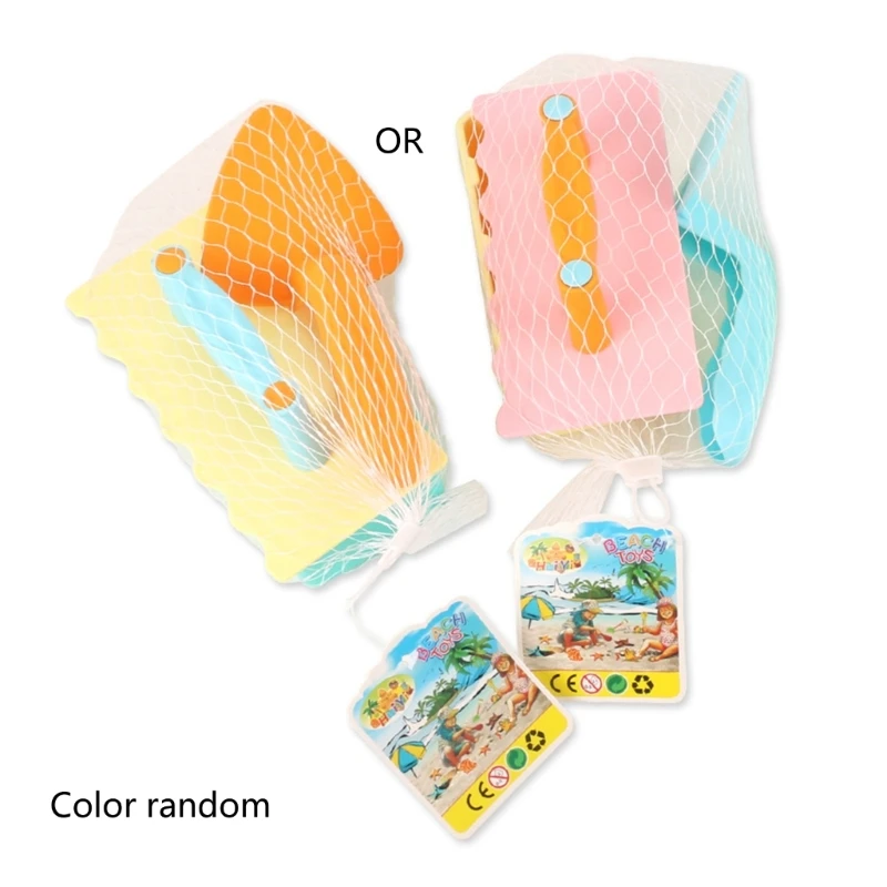 

Sand Toy Beach Set 3 Pieces with Portable Mesh Bag Shovel, Spatula, Sand Box