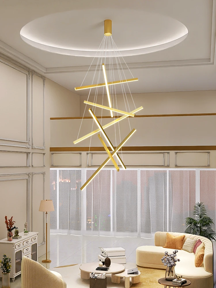 ERHANG Lámpara Colgante LED Curva, Moderna Lámpara De Aluminio Elegante Lineal Altura Ajustable Lámpara Colgante Para Sala De Estar Dormitorio Restaurante, Negro+atenuación Continua-27.6 In 45W