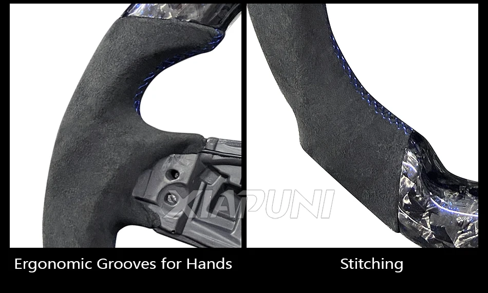 Fit For VW Steering Wheel Golf 7 MK7 Mk7.5 GTI Scirocco Polo GTS R Line 2015-2017 Forge Carbon Customized LED RPM Racing Wheel - - Racext 29