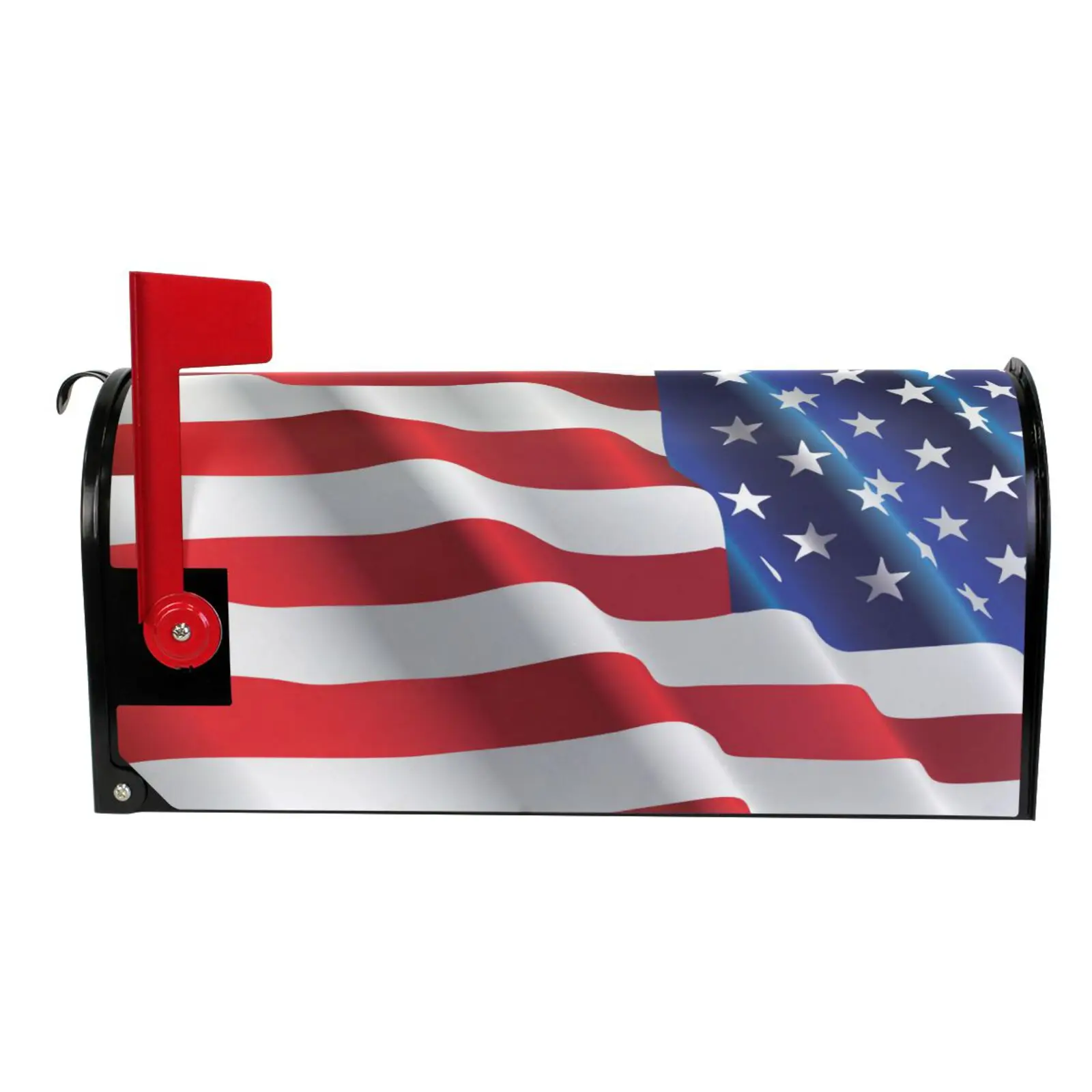 American USA Flag PVC Magnetic Mailbox Cover Standard Size Sun Protection Waterproof Garden Yard Letter Post Box Cover Decor