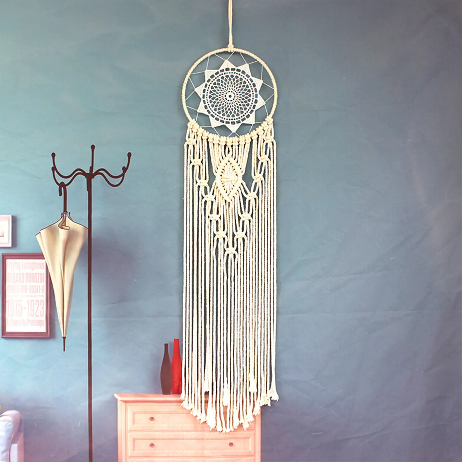 

Bohemian Style Handmade Dream Catchers Long Tassels Home Hanging Craft Gift Dreamcatcher Ornament Hanging Bedroom Decoration