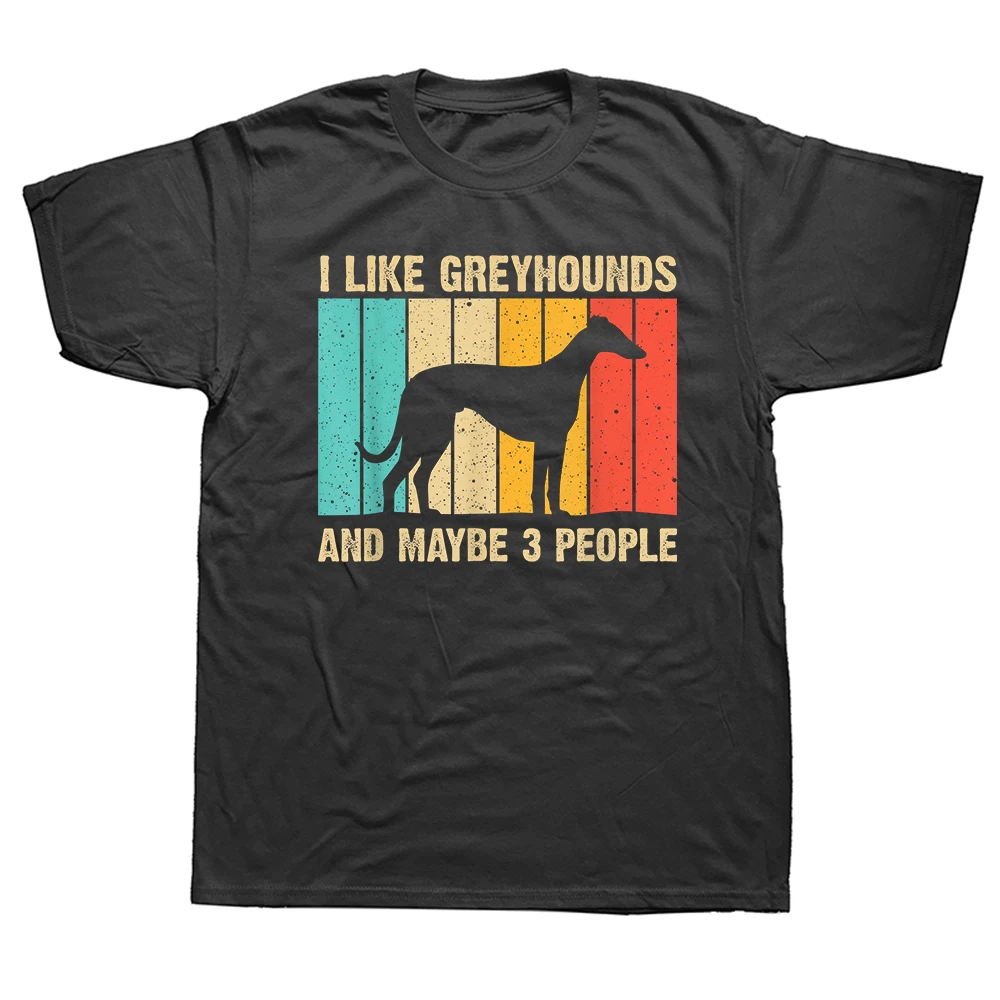 Italienischer Windhund Hundeliebhaber Unisex Reines Baumwoll-Streetwear T-Shirt Humor-T-Shirt Locker Sitzende Kleidung für Männer und Frauen Kurzarm